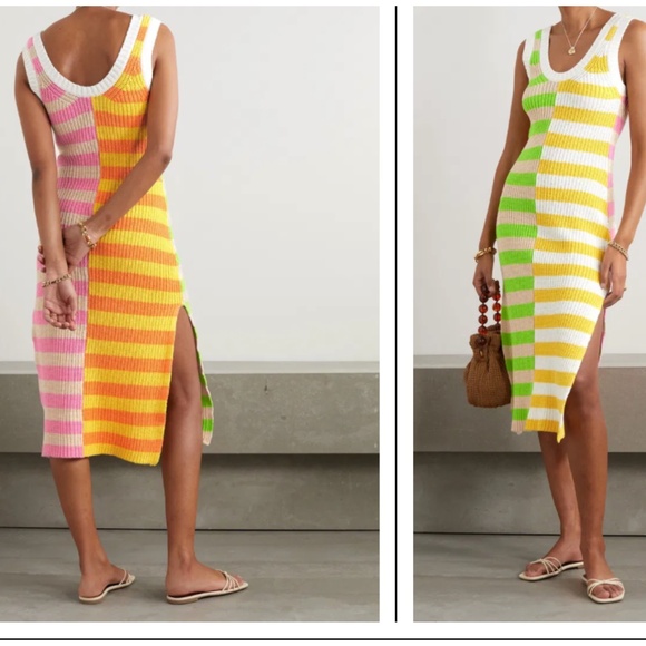 Staud Dresses & Skirts - Staud Seashore Striped Ribbed Knit